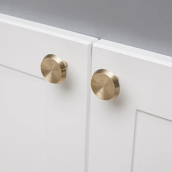 Bronze Lidar Nórdicos simples criativo gabinete de mobiliário maçaneta da gaveta decoração alça de cobre puro pequena alça