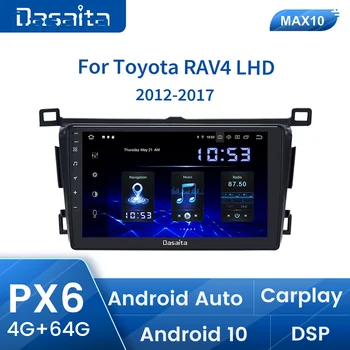 Dasaita rádio do carro da tela de toque de um Andróide de 9 polegadas Veículo para Toyota RAV4 Rádio leitor de 2014 2015 2016 2017 2018 Carplay DSP GPS 64GB