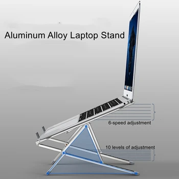 Laptop elevado radiador de alumínio liga de suporte de desktop suspensão ajustável suporte de elevação