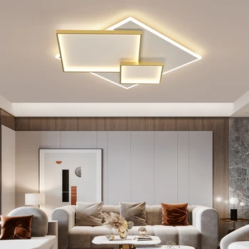 O minimalismo de led Iluminação do Candelabro para a sala de estar, quarto studyroom Moderno, o candelabro de Ouro/Preto/Branco DIY de Teto, lustres