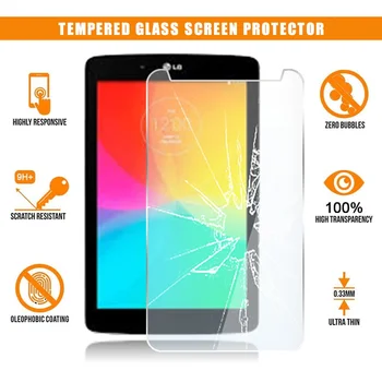 Protetor de tela para o LG G Pad 7.0 V400 V410 Tablet de Vidro Temperado Resistente a riscos, Anti-impressão digital do Filme Capa
