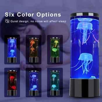 LED Fantasia Medusa Lâmpada USB de Alimentação/Bateria Powered Mudança da Cor do Tanque de água-viva de Aquário de Lâmpada Led Relaxante Humor Luz da Noite #