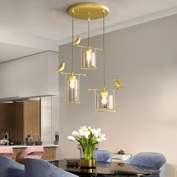 Restauran luzes pingente moderno designer, criativo pássaro de luz mesa de jantar, bar luminária Nórdicos, sala de jantar lâmpada led CL52502